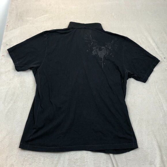 Blue Pronto Uomo Mens Polo Shirt Size XXL Short Sleeve Pullover Casual Black - Picture 9 of 9